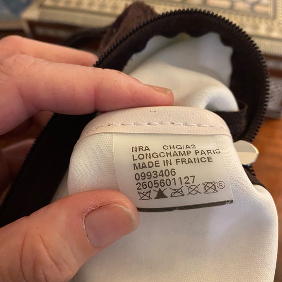 Longchamp Blue & White Geometric La Pliage Shoulder Bag - Picture 5 of 8